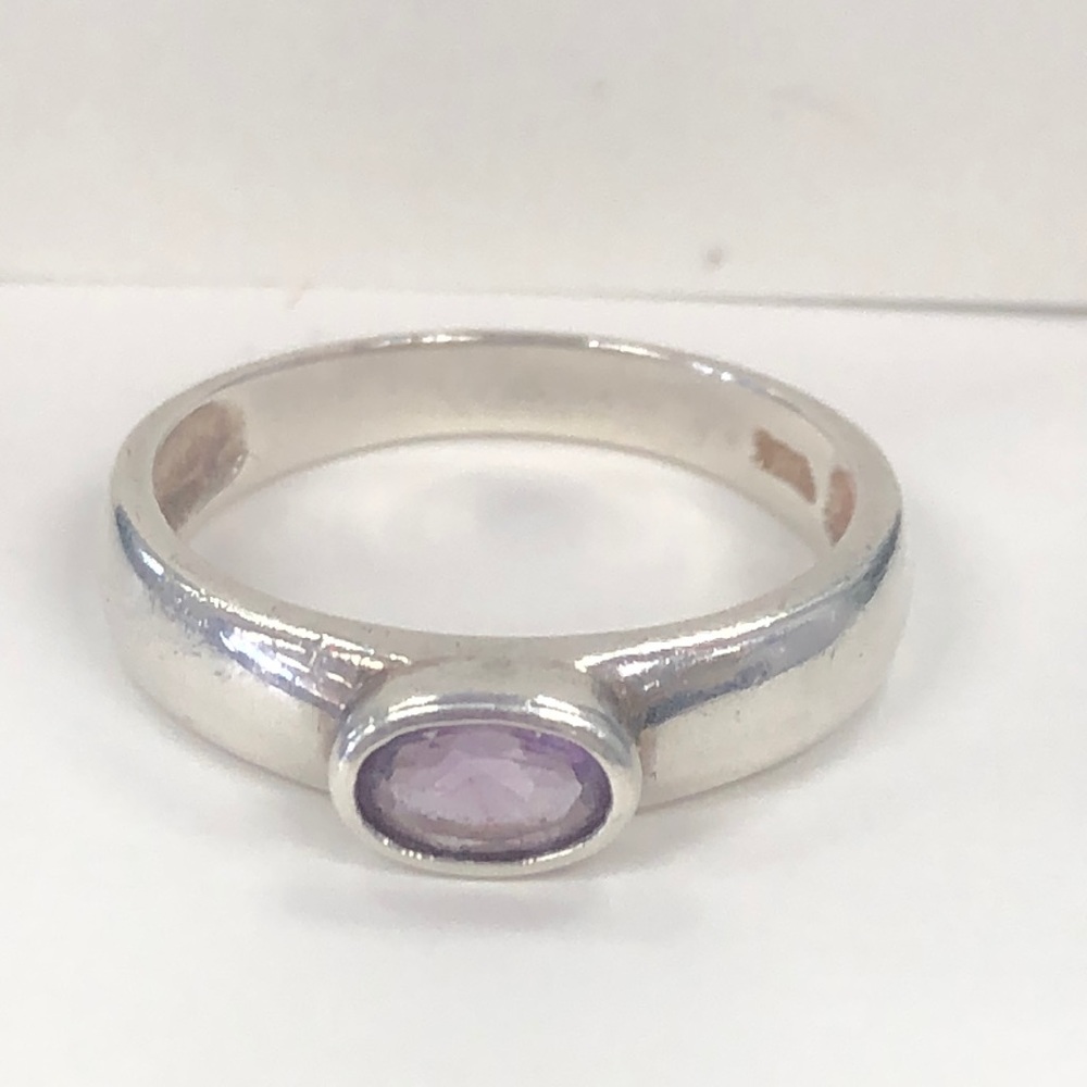 Sterling Silver Purple Gemstone Ring